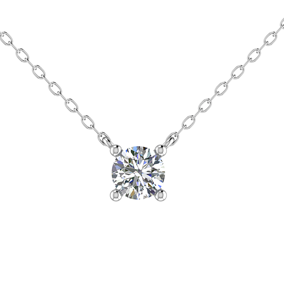 Lab Diamond Round Solitaire Pendant (0.5ct - 4ct)