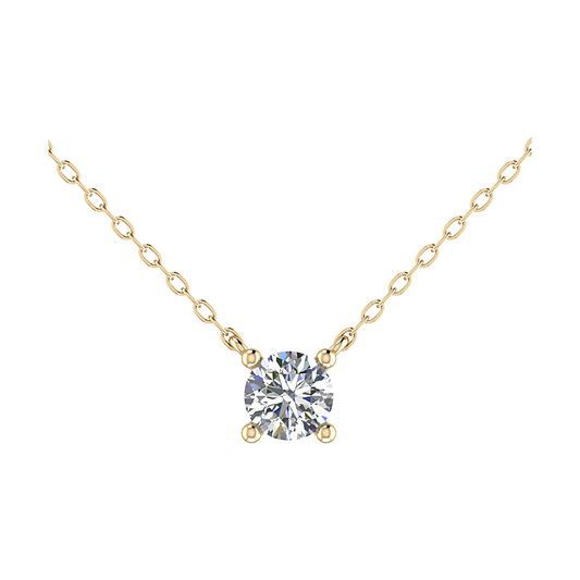 Lab Diamond Round Solitaire Pendant (0.5ct - 4ct)