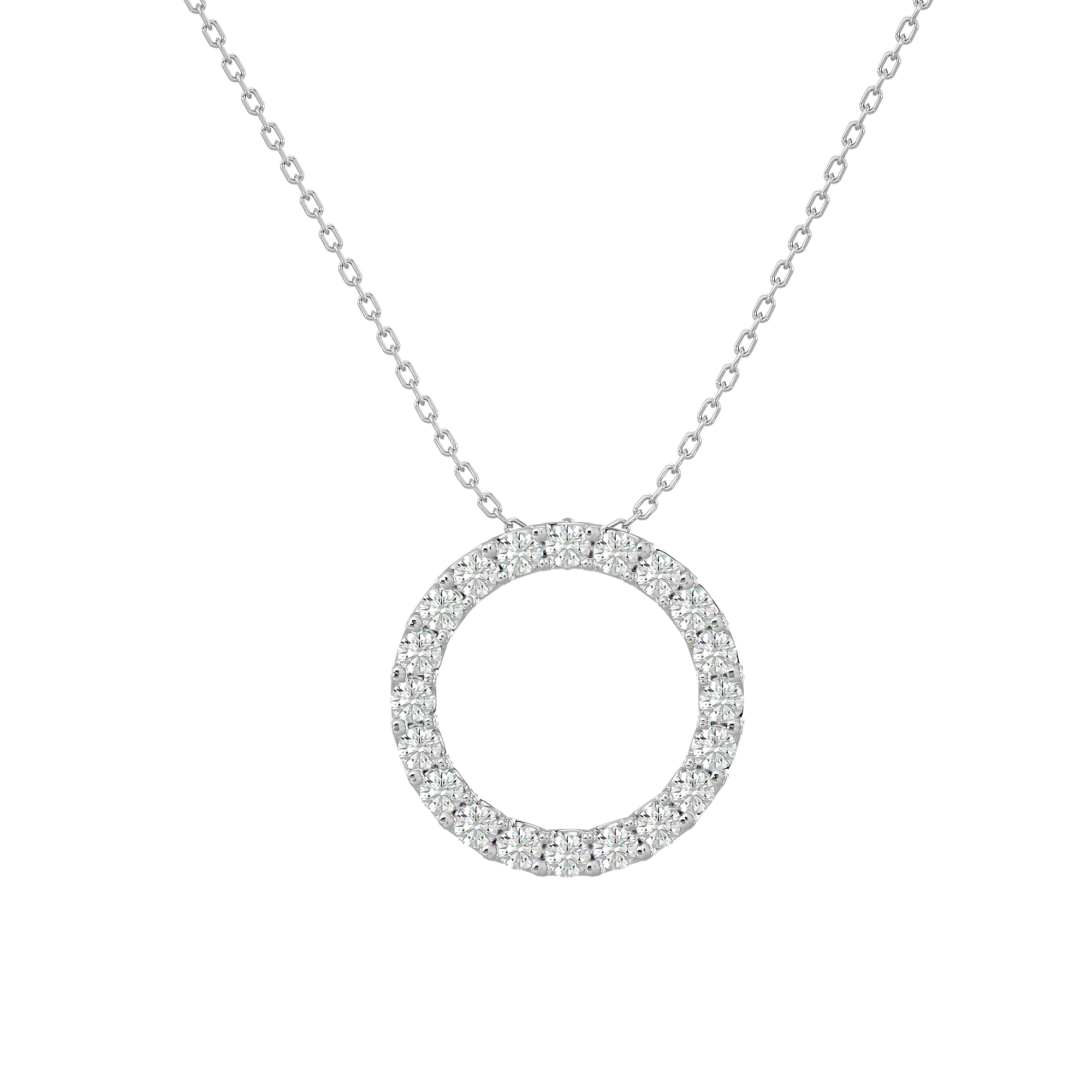 1.80ct Open Circle Diamond Necklace