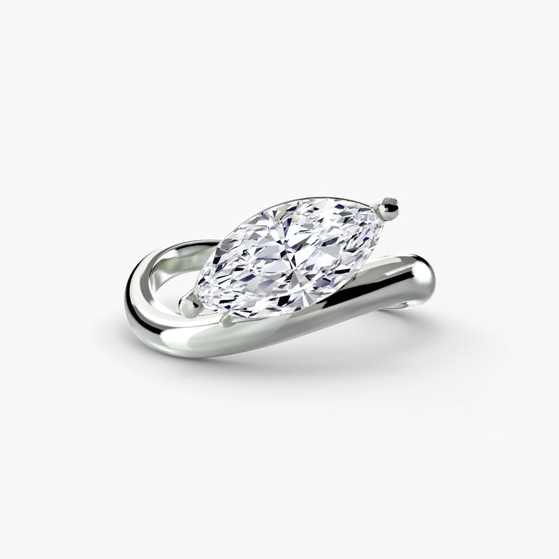 The Marina Wave Marquise Solitaire