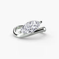 The Wave Ring in white gold with a marquise centre stone