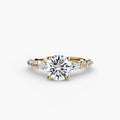 The Tiered Accent Ring in yellow gold