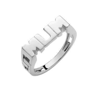 Sterling Silver “Mum” Ring | Handcrafted Mother’s Gift Band