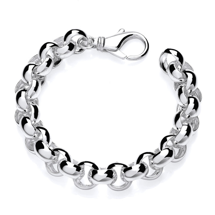 Men’s Sterling Silver Chunky Plain Belcher Bracelet