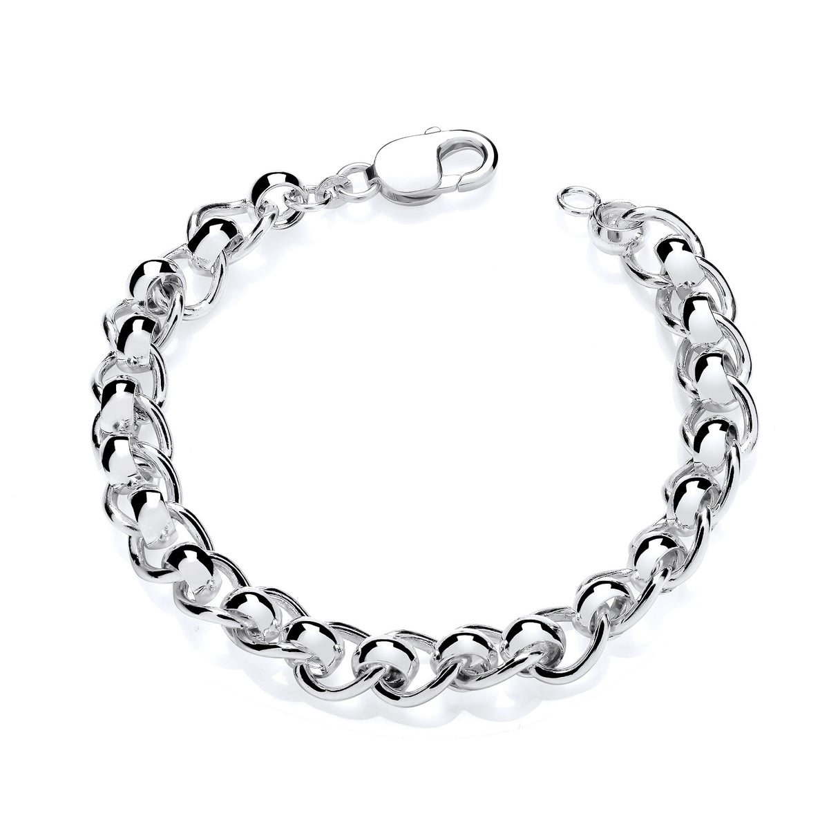 Men’s Sterling Silver Rollerball Bracelet