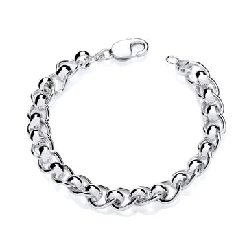 Men’s Sterling Silver Rollerball Bracelet