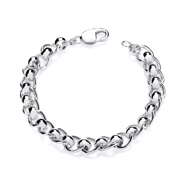 Men’s Sterling Silver Rollerball Bracelet