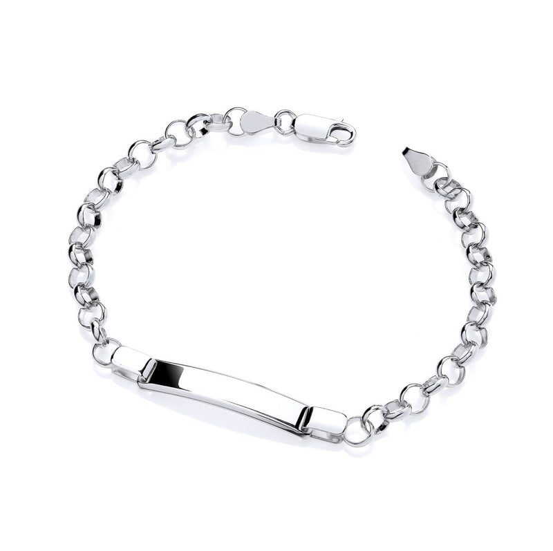 Sterling Silver 925 Ladies Identity Belcher Bracelet 7.5 Inch