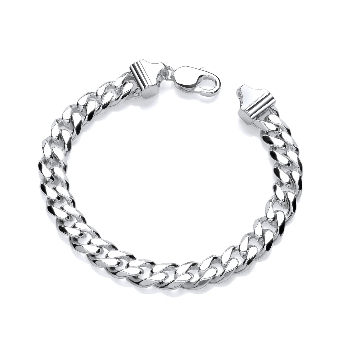 Men’s Sterling Silver 9.5mm Curb Bracelet – Hollow