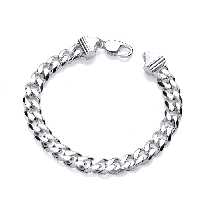 Men’s Sterling Silver 9.5mm Curb Bracelet – Hollow