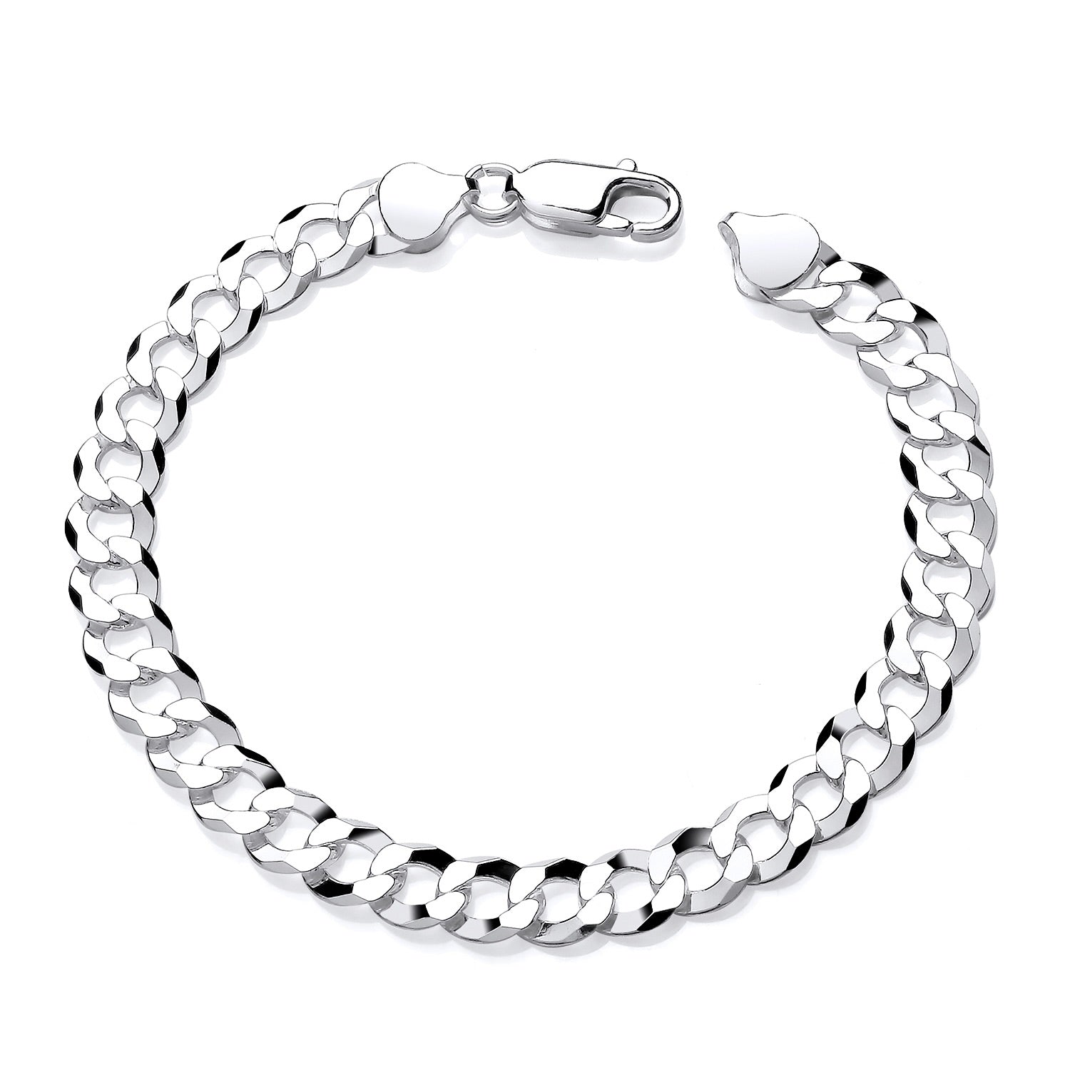 Sterling Silver 8mm Gents Curb Bracelet – 8.5 Inch