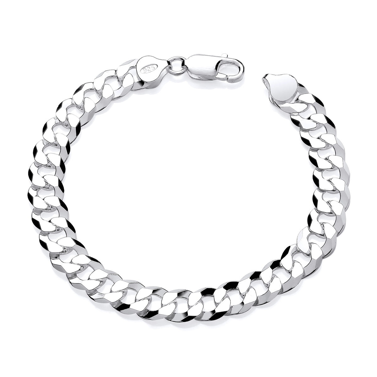 Men’s Sterling Silver 8.75mm Curb Bracelet