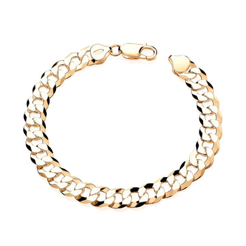 Men’s Gold-Plated Sterling Silver 8.75mm Curb Bracelet