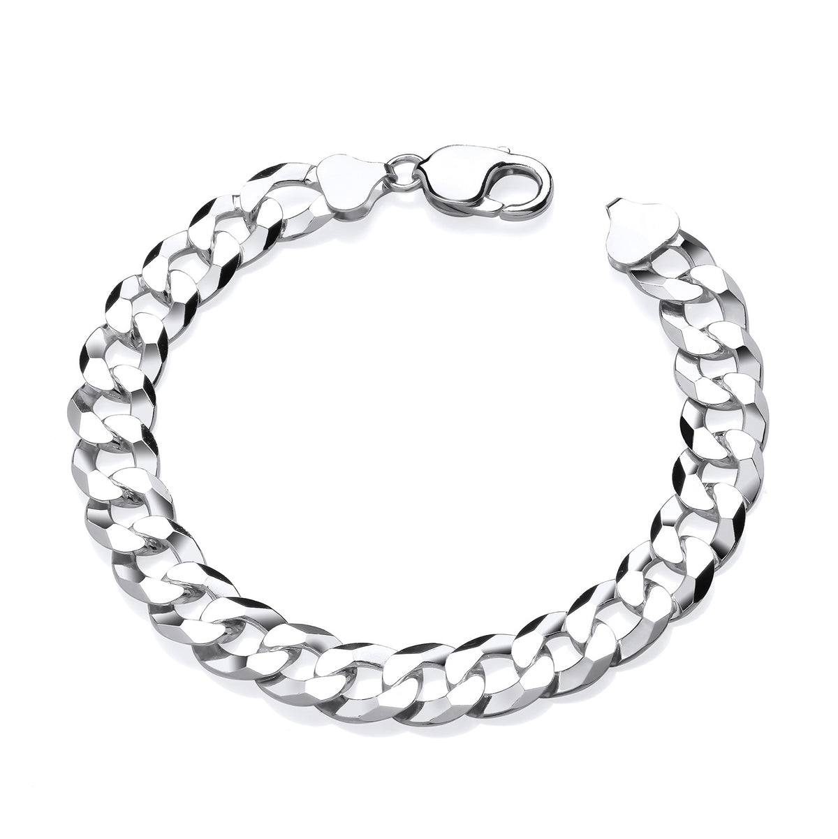 Men’s Sterling Silver 11mm Curb Bracelet