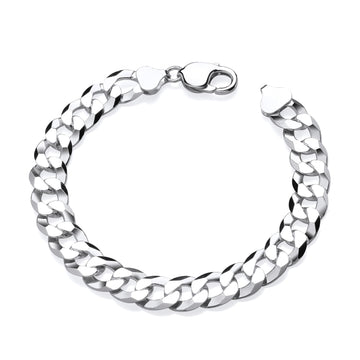 Men’s Sterling Silver 11mm Curb Bracelet