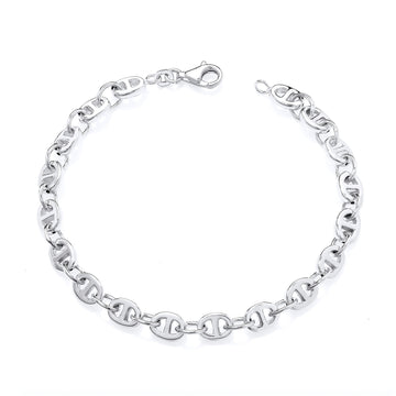 Men’s Sterling Silver 6mm Mariner Bracelet