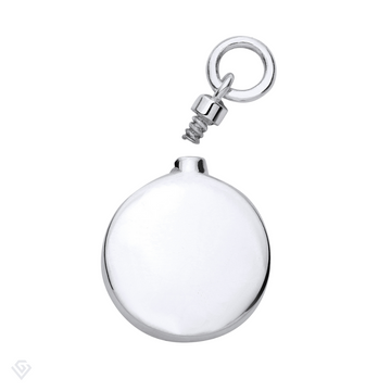 925 Sterling Silver Memorial Perfume/Ashes Holder Pendant with Chain – Engravable Keepsake Jewellery