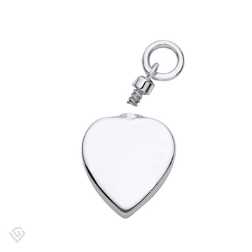 Eco-Friendly 925 Sterling Silver Heart Memorial Perfume/Ashes Pendant Necklace with Chain – Sustainable & Heartfelt Keepsake Jewellery