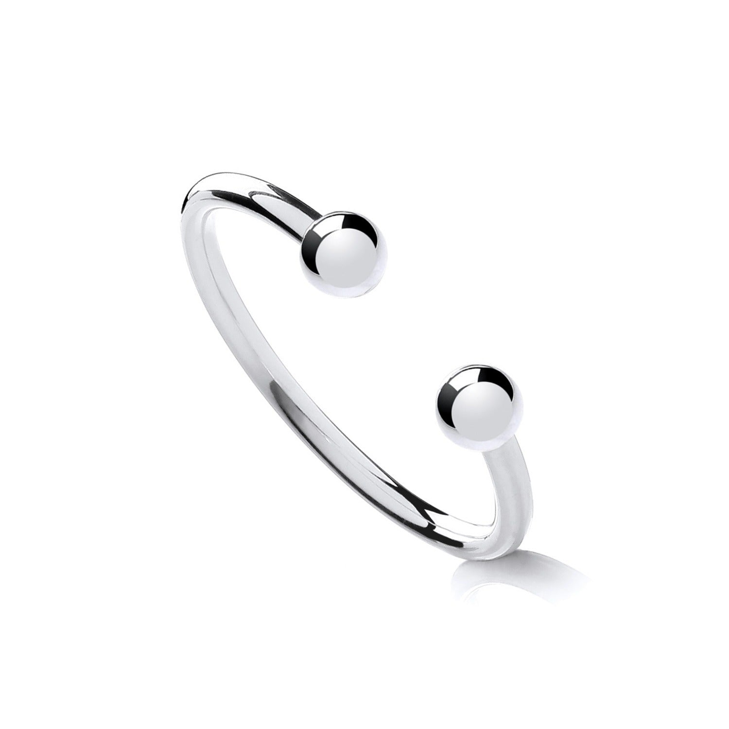 Sterling Silver Babies Torque Bangle – Classic Unisex Baby Bracelet & Keepsake Gift