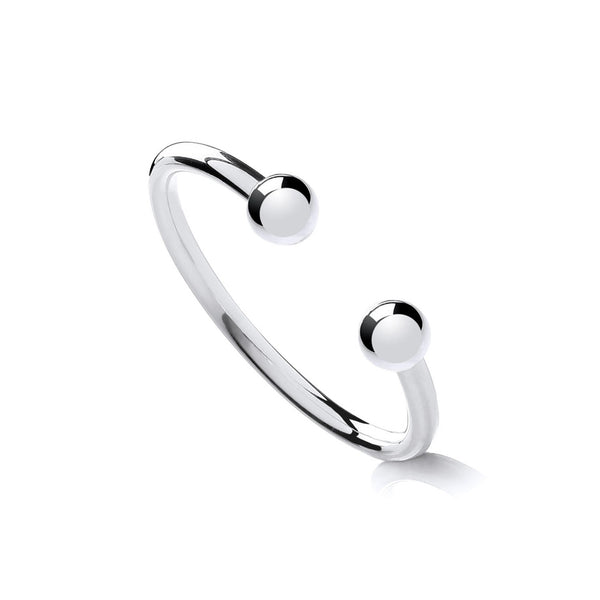Sterling Silver Babies Torque Bangle – Classic Unisex Baby Bracelet & Keepsake Gift