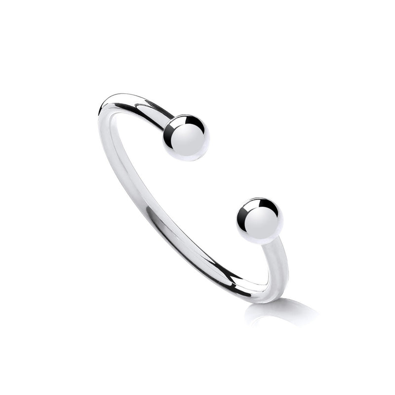 Sterling Silver Babies Torque Bangle – Classic Unisex Baby Bracelet & Keepsake Gift