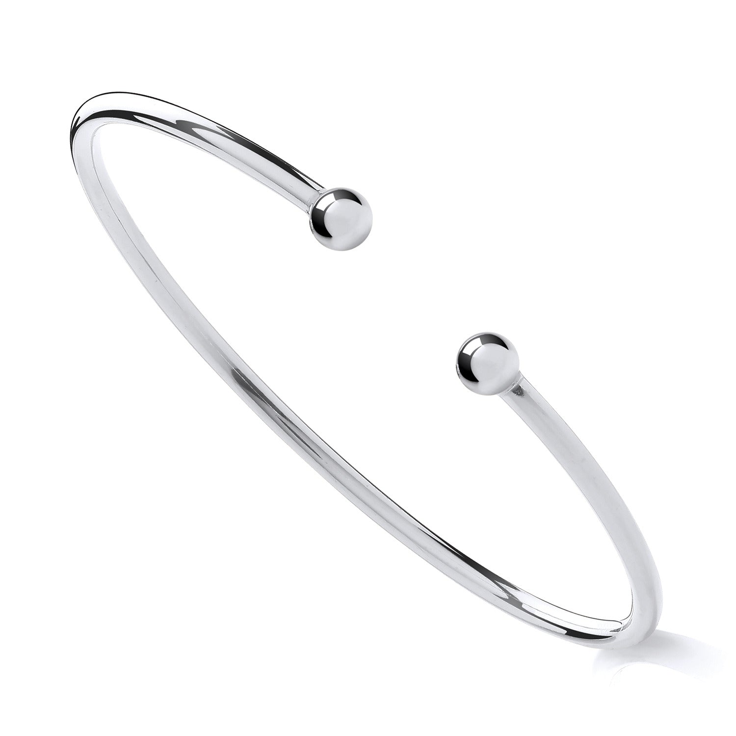 Sterling Silver Gents Torque Bangle – Classic 925 Silver Men’s Open Cuff Bracelet