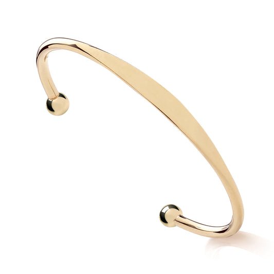 Gold Vermeil Sterling Silver Maidens ID Torque Bangle