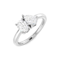 1ct Oval & Pear Lab-Grown Diamond Toi et Moi Ring – white metal
