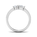 1ct Oval & Pear Lab-Grown Diamond Toi et Moi Ring – white metal view 2