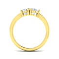 1ct Oval & Pear Lab-Grown Diamond Toi et Moi Ring – yellow gold view 4