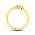 0.97ct Pear & Emerald-Cut Lab-Grown Diamond Toi et Moi Ring – yellow gold view 4