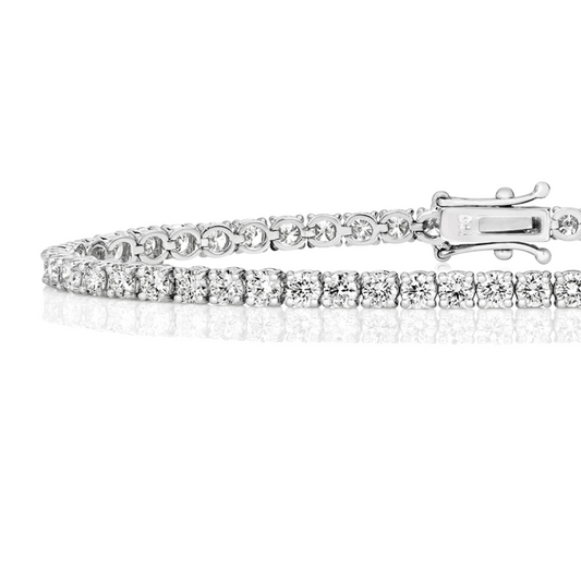 10ct Lab Diamond Tennis Bracelet in White Gold