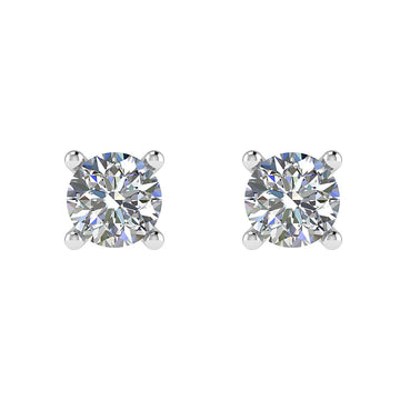 Lab Diamond Round Stud Earrings (1ct - 4ct)