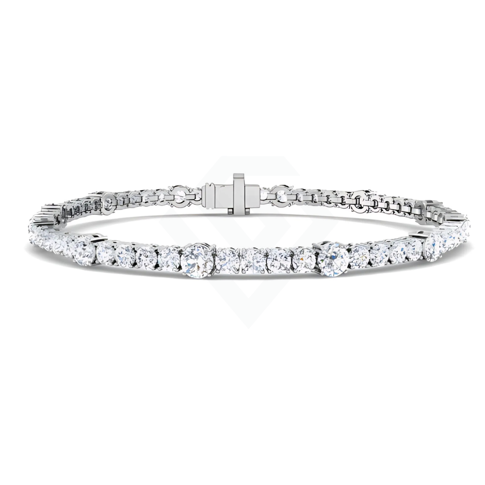 5.3ct Lab Diamond Tennis Bracelet in 9ct White Gold