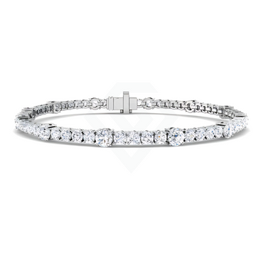 5.3ct Lab Diamond Tennis Bracelet in 9ct White Gold