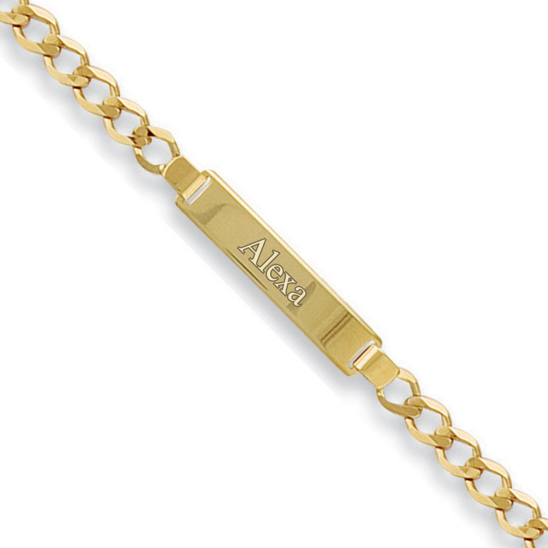9ct Yellow Gold Child’s Curb ID Bracelet