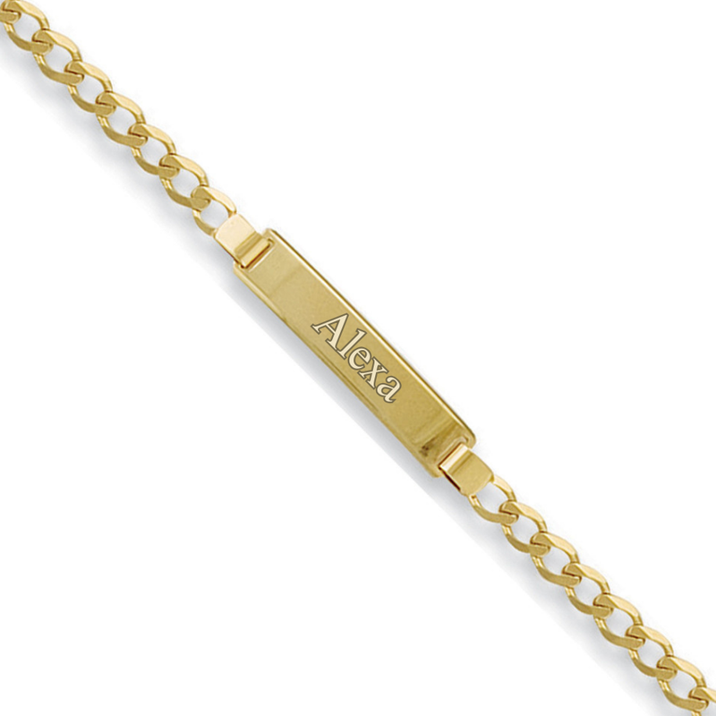 9ct Yellow Gold Child’s Curb ID Bracelet