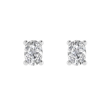 Lab Diamond Oval Stud Earrings (1ct - 4ct)