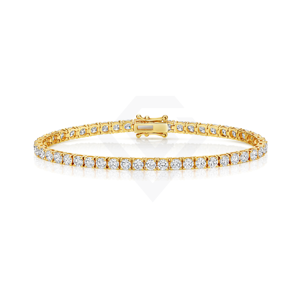 5ct Lab Diamond Tennis Bracelet in 9ct Yellow Gold
