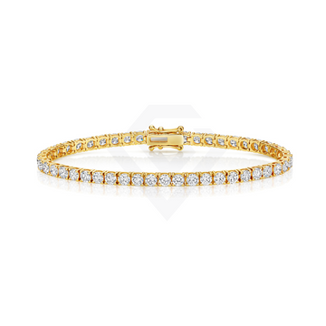 5ct Lab Diamond Tennis Bracelet in 9ct Yellow Gold