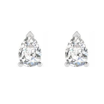 Lab Diamond Pear Stud Earrings (1ct - 4ct)