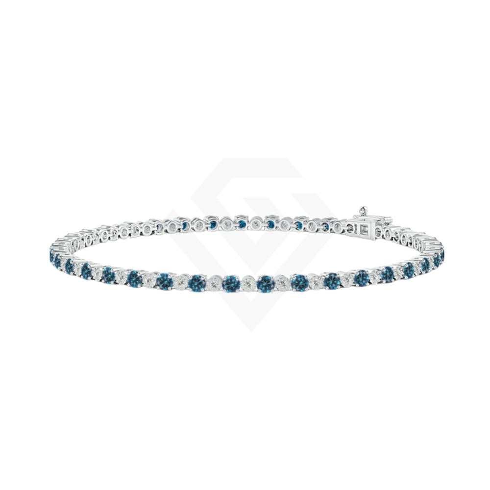 צמיד טניס 10 קראט Lab Diamond בזהב לבן