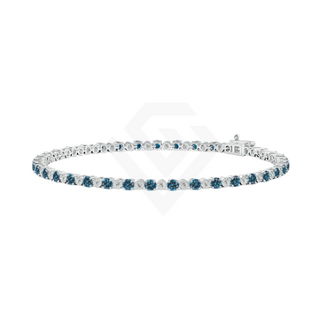 צמיד טניס 10 קראט Lab Diamond בזהב לבן