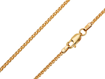 7 are interested 9ct Yellow Gold 1.5mm Spiga Chain-Hallmarked