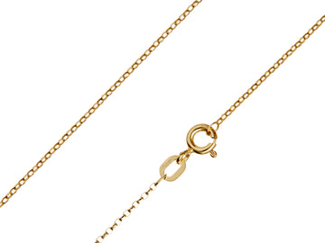 9ct Yellow Gold 1.0mm Diamond Cut Belcher Chain-Hallmarked