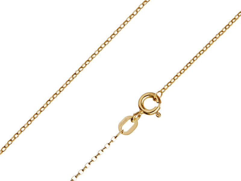 9ct Yellow Gold 1.0mm Diamond Cut Belcher Chain-Hallmarked