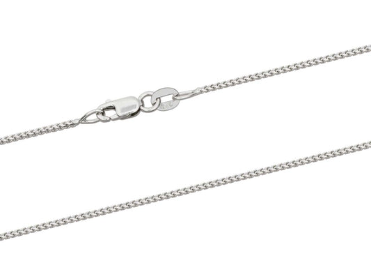 9ct White Gold 1.1mm Franco Chain-Hallmarked