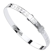 Sterling Silver 925 With Nursery Rhyme features - Horse and Carriage , Expandable Baby Bangle