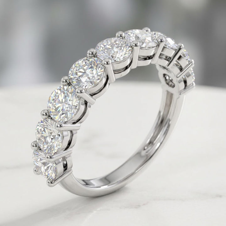 3ct Diamond Half Eternity Ring – Claw Set