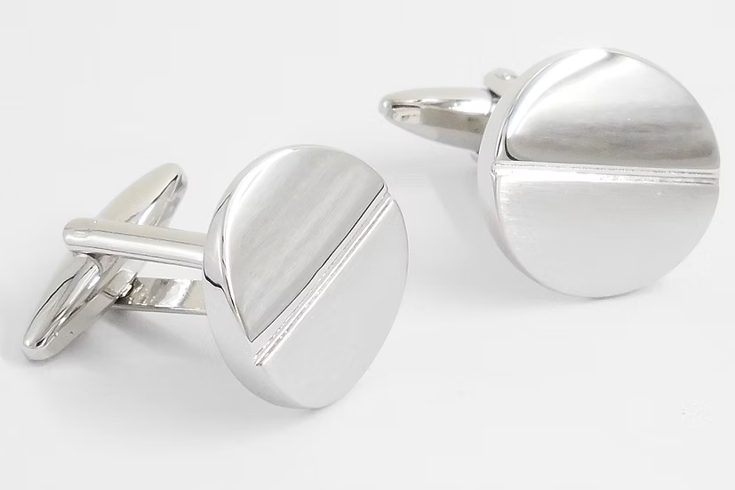 Coffee Bean Patterned Cufflinks (Optional Engraving)